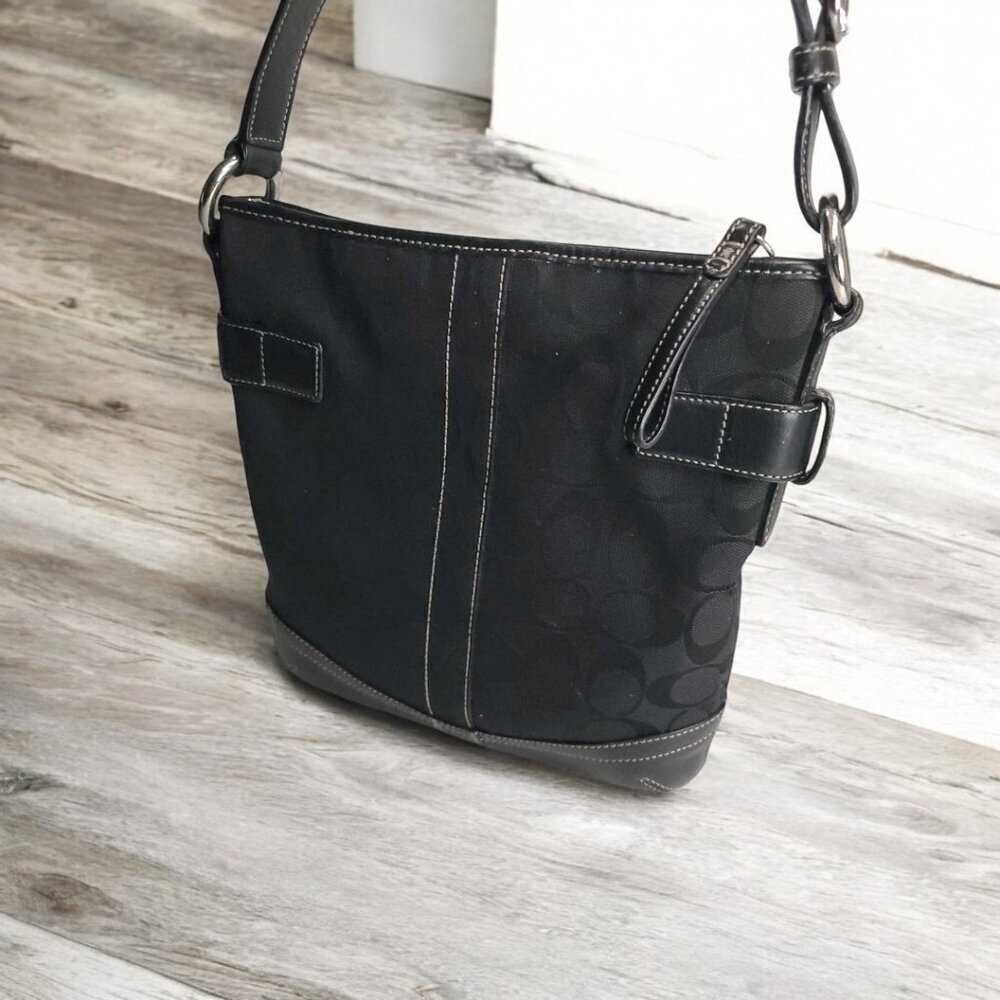 COACH Y2k  Small Duffle Shoulder bag in black - Picture 6 of 11